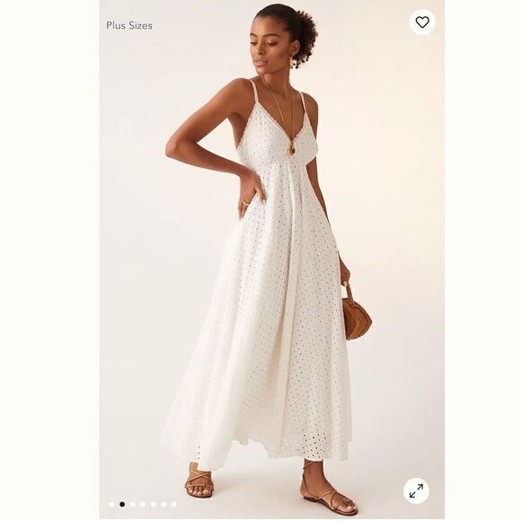 Anthropologie Forever That Girl Eyelet Maxi Dress Size S/P - Picture 2 of 9